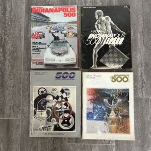 Vintage Indianapolis 500 Official Programs 1980–1983 Lot of 4 Racing IndyCar
